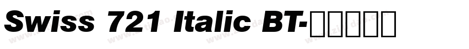 Swiss 721 Italic BT字体转换